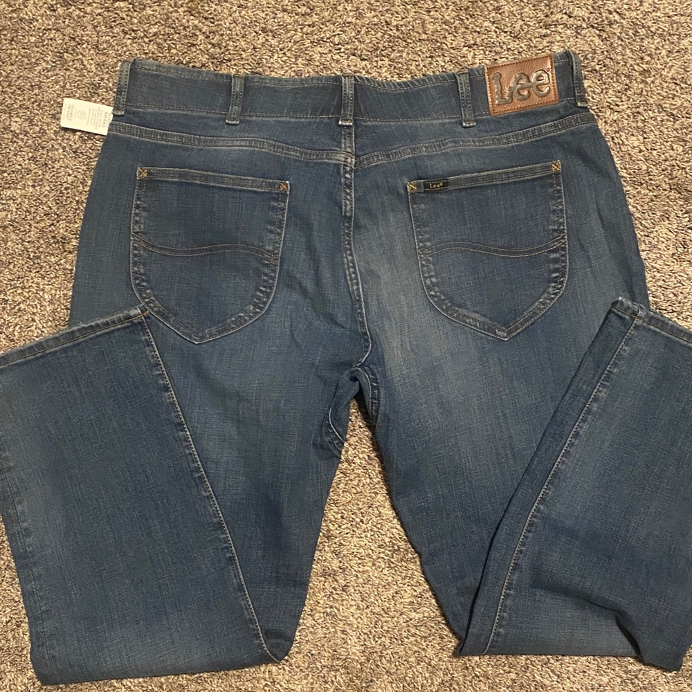 NEW Lee Men's Dark Blue Relaxed Jeans 38x30 - Picture 6 of 7